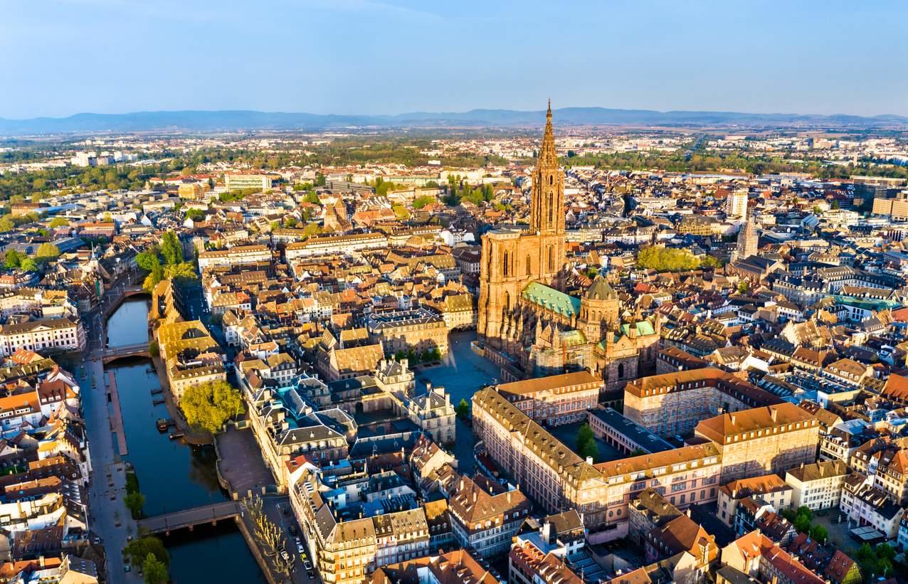 Foto aérea de Estrasburgo.