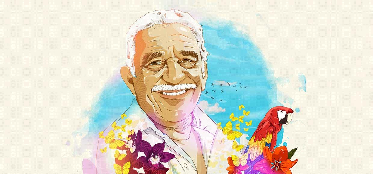 Dibujo de Gabo con temática de Macondo