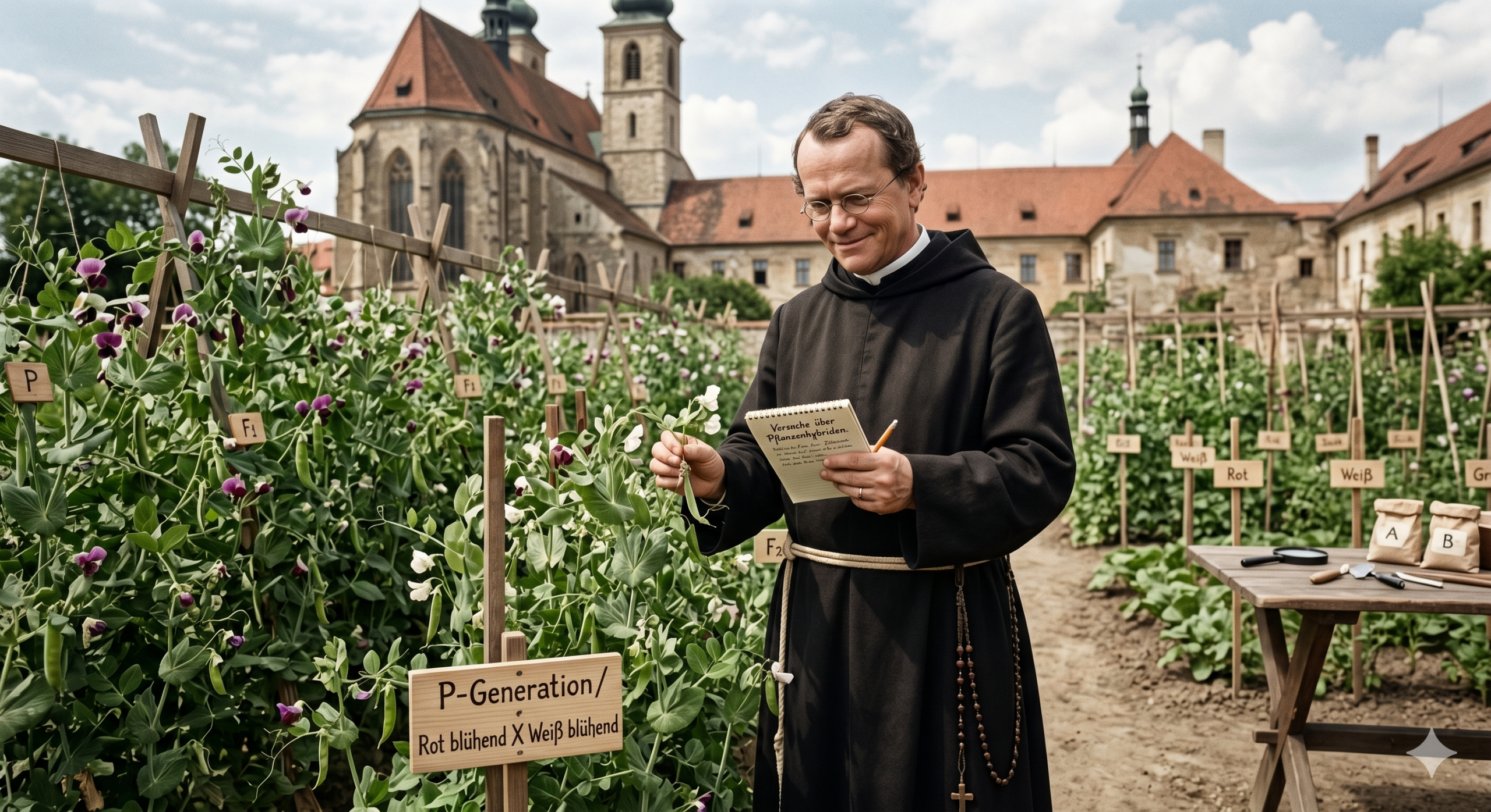 Gregor Johann Mendel (1822-1884) fue un monje agustino y científico austriaco, considerado el padre de la genética moderna. Sus rigurosos experimentos con plantas de guisante sentaron las bases de las leyes fundamentales de la herencia.