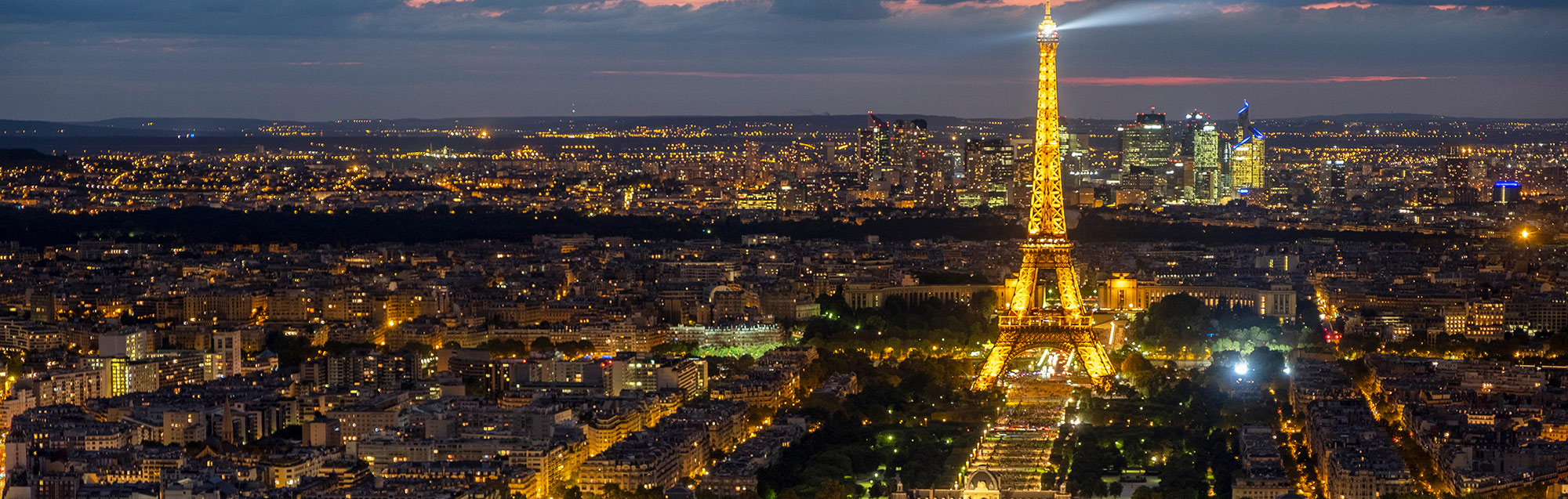 Panorámica de la noche de París
