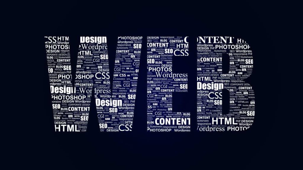 Palabra web, escrita con códigos binarios.