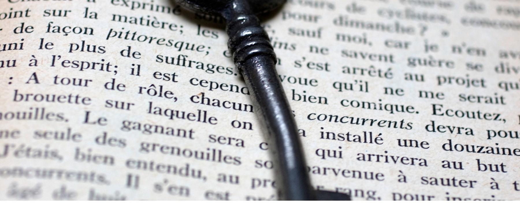 Página de un libro que está escrito en francés.