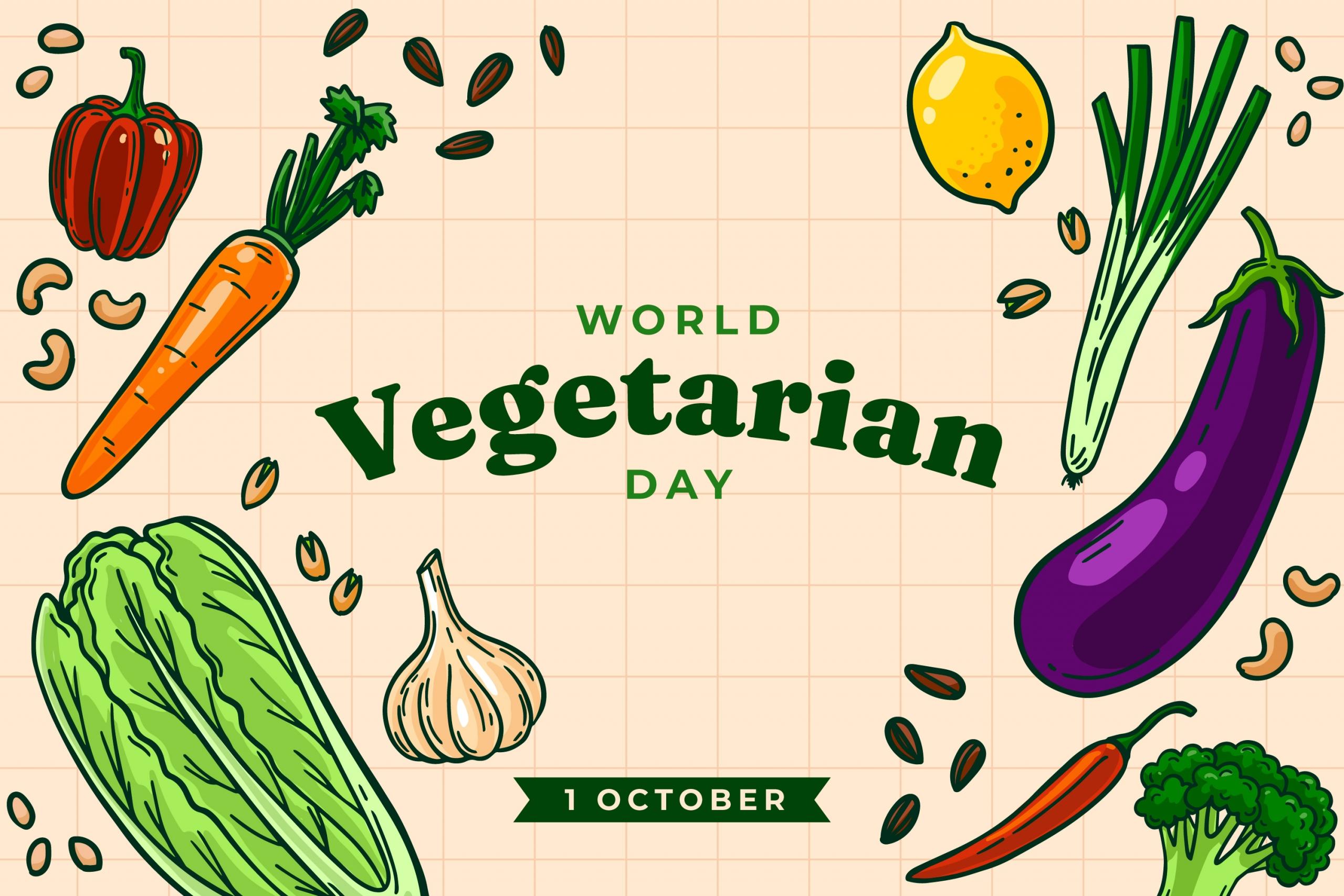 Poster del día del vegetarianismo