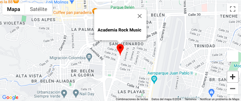 La Academia Rock Music se encuentra ubicada en Medellín