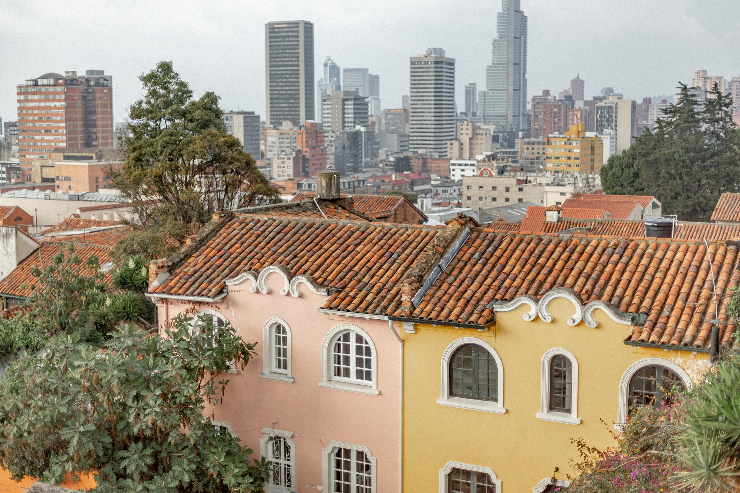 Casas y edificios de la ciudad de Bogotá.