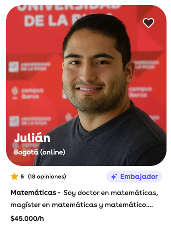 Profesor de matemáticas llamado Julián