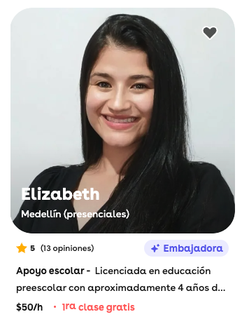 profesora de apoyo escolar