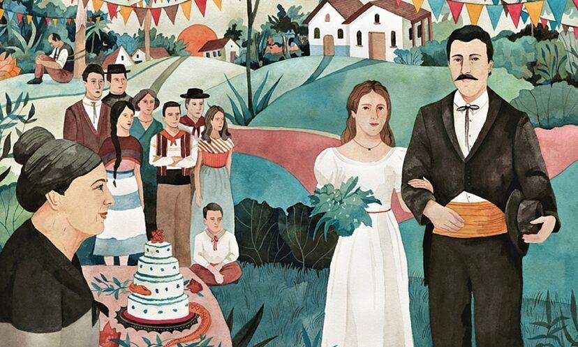 Ilustración de una de las escenas de Cien años de soledad