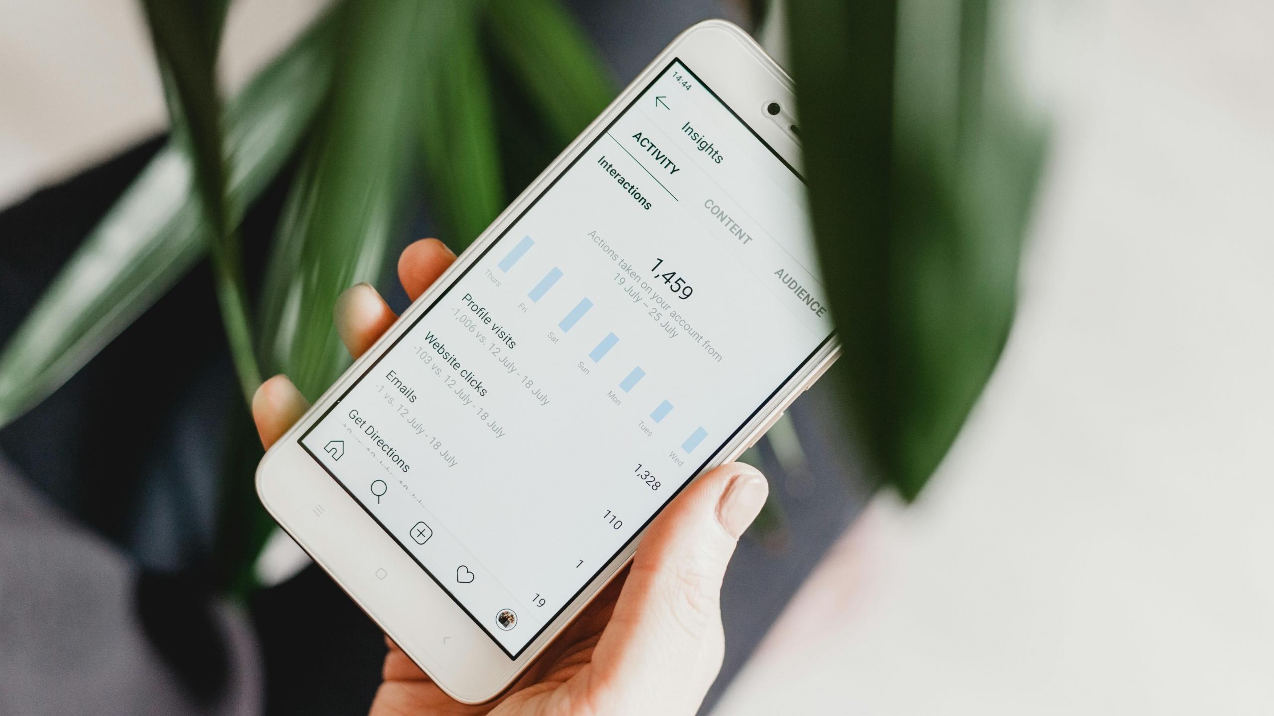 Imagen de datos de posicionamiento en redes sociales de una empresa.