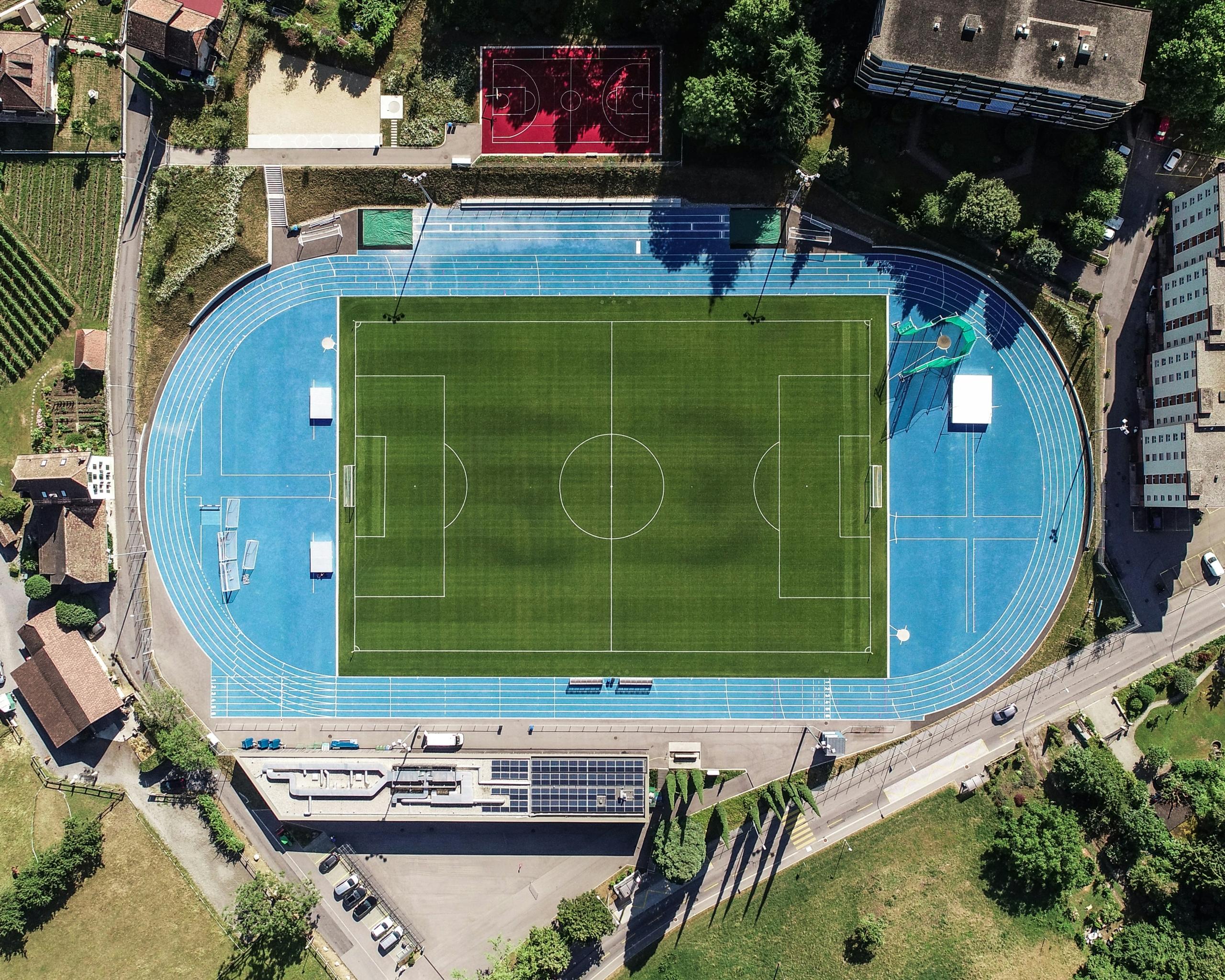 Imagen de un estadio olímpico desde arriba
