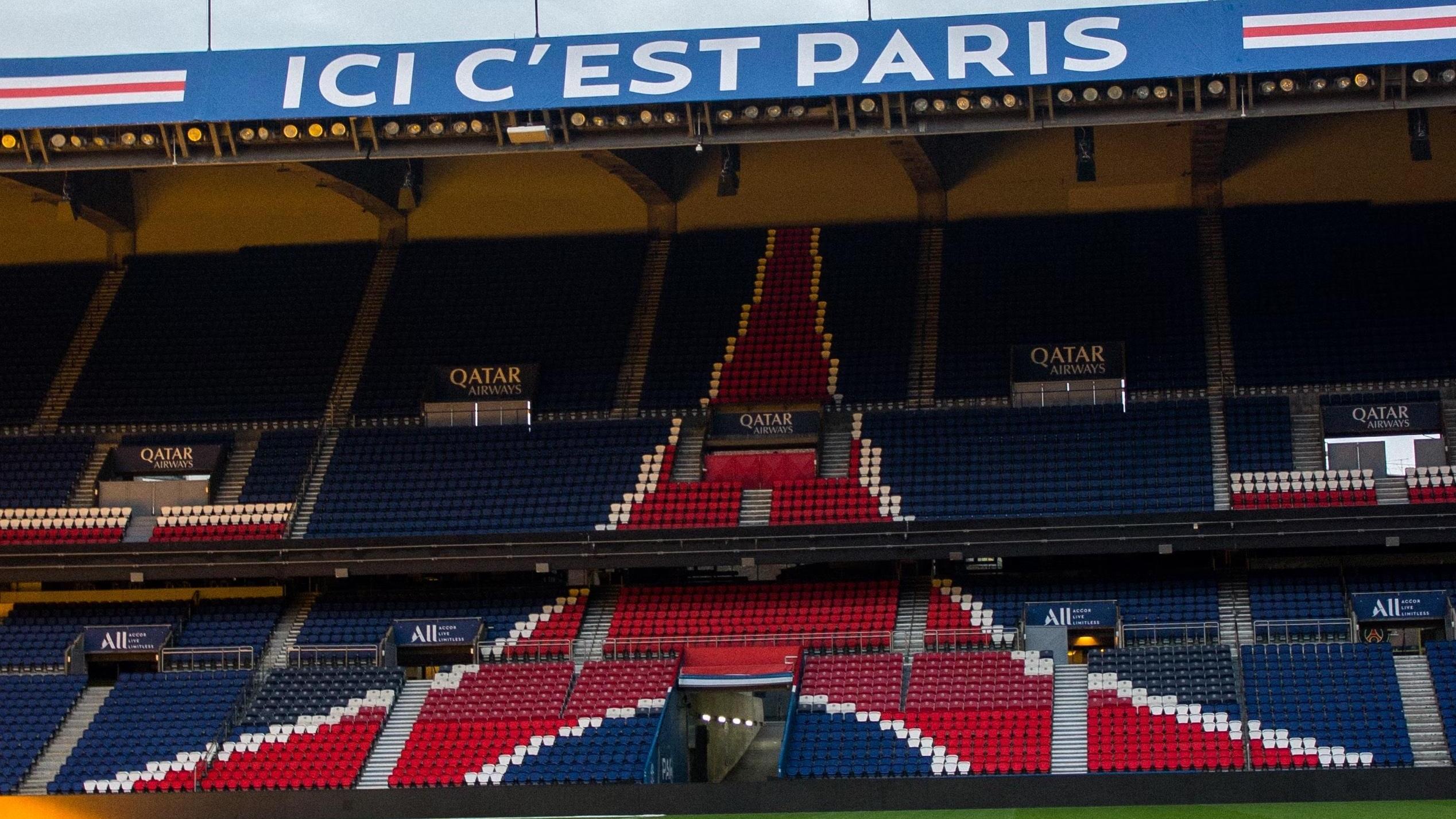 Imagen de la gradería del estadio de Francia 