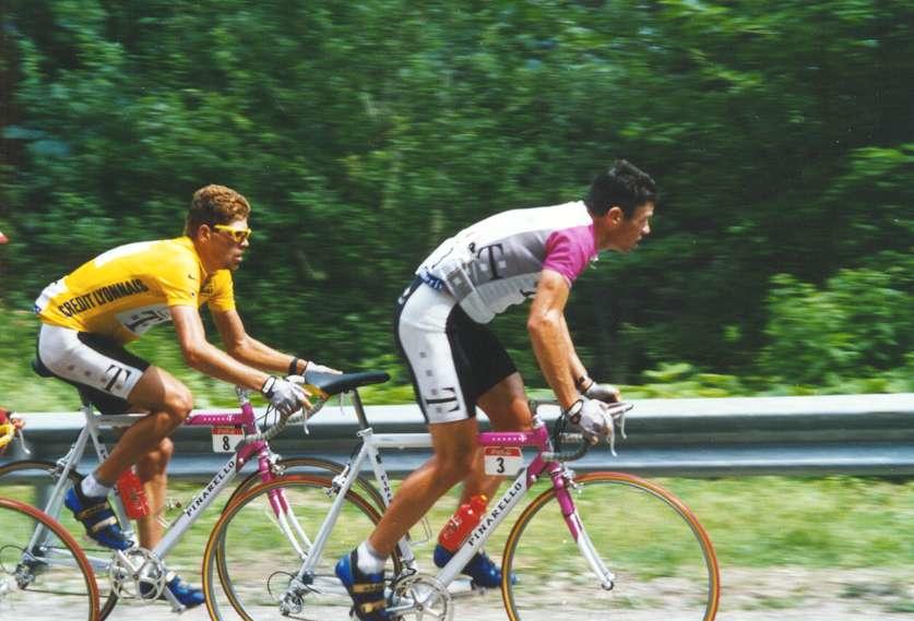 Imagen de los ciclistas Jan Ullrich y Udo Bolts
