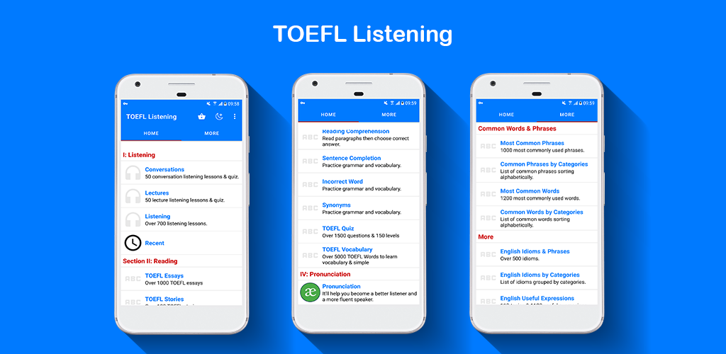 Captura de la aplicación TOEFL Learning English