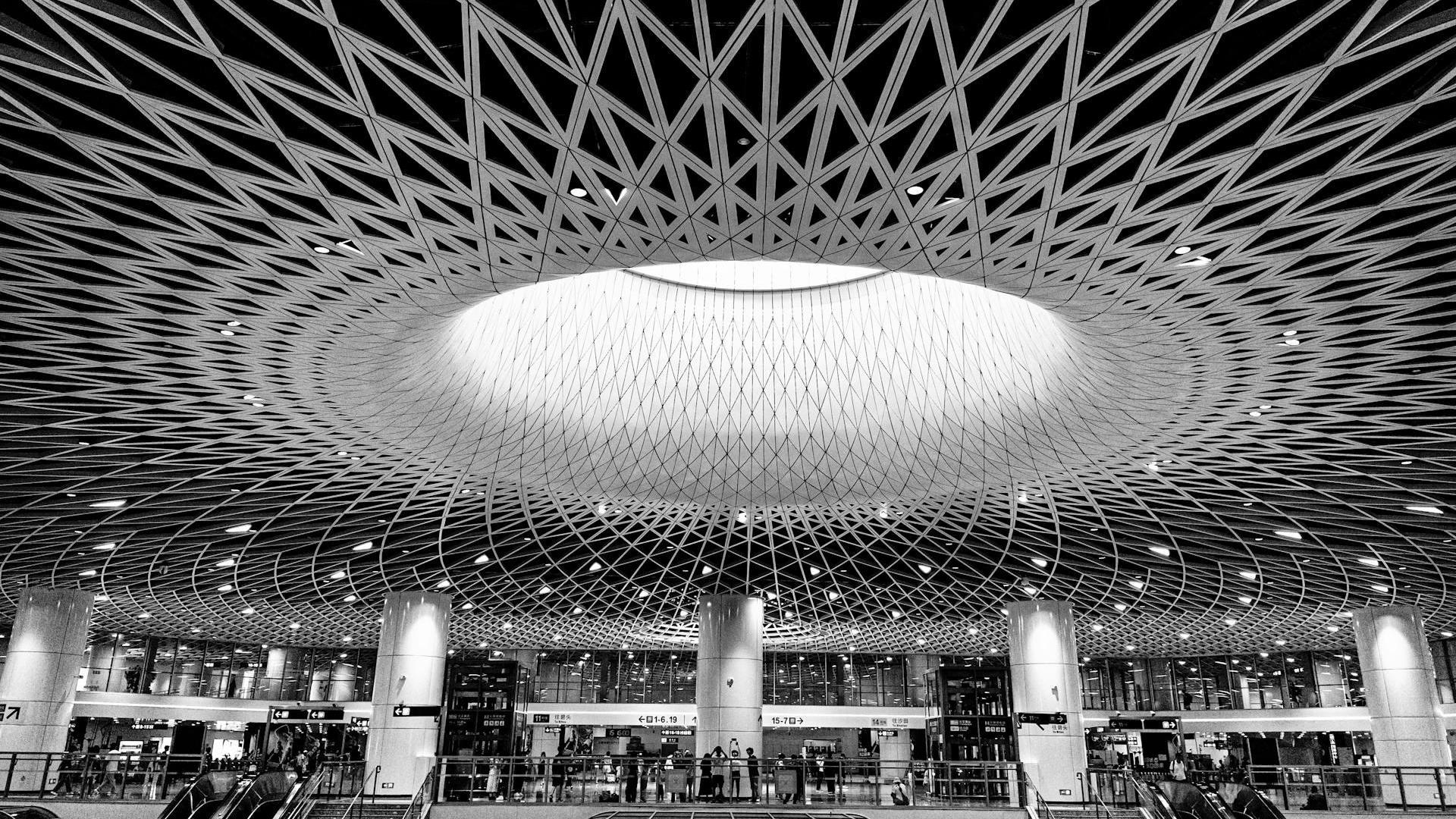 Imagen de un centro comercial con ingenieria estructural