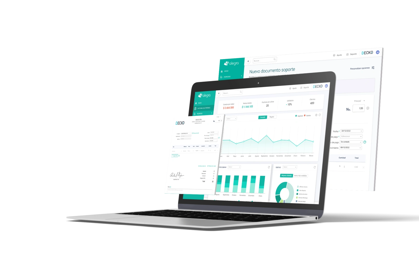 Imagen de la interfaz de Alegra Software Contable