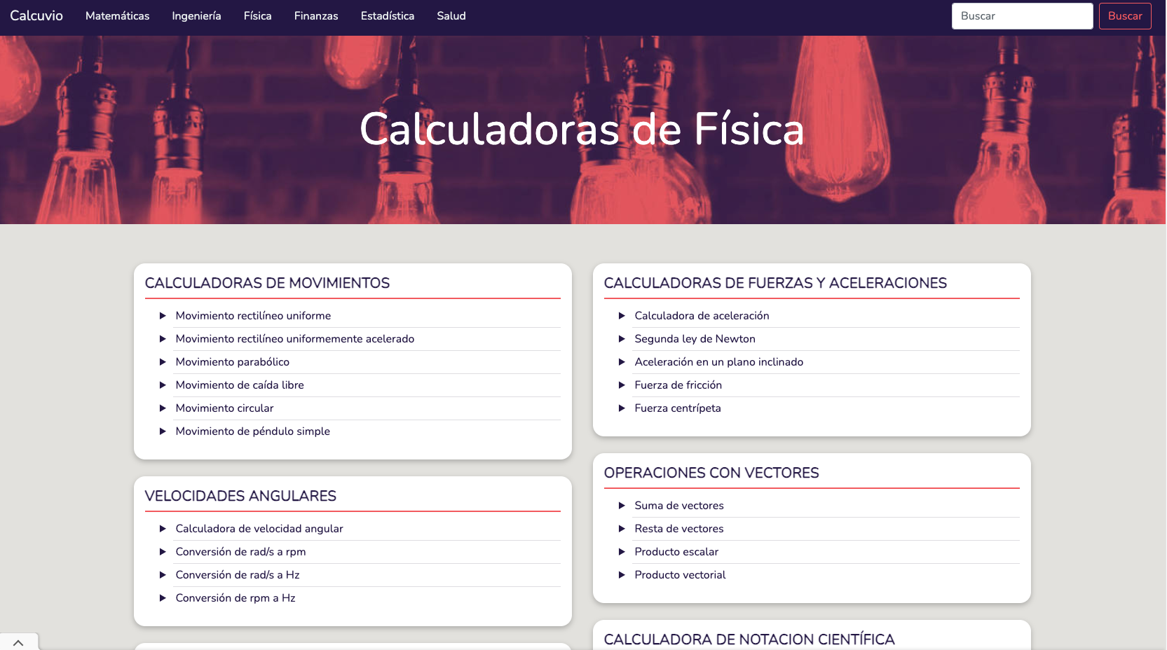 Imagen de la plataforma Calcuvio