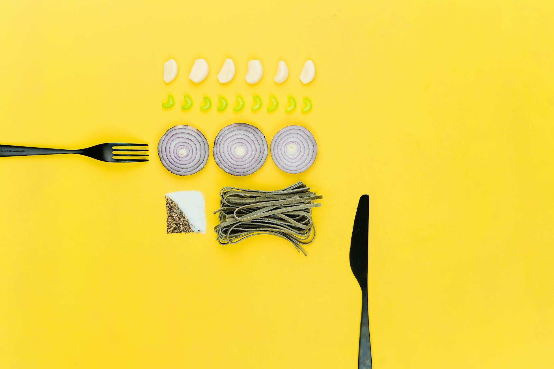 Representación de fracciones con ingrediente para cocinar