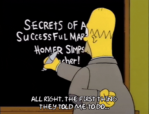 Gif, Homero escribiendo en la pizarra