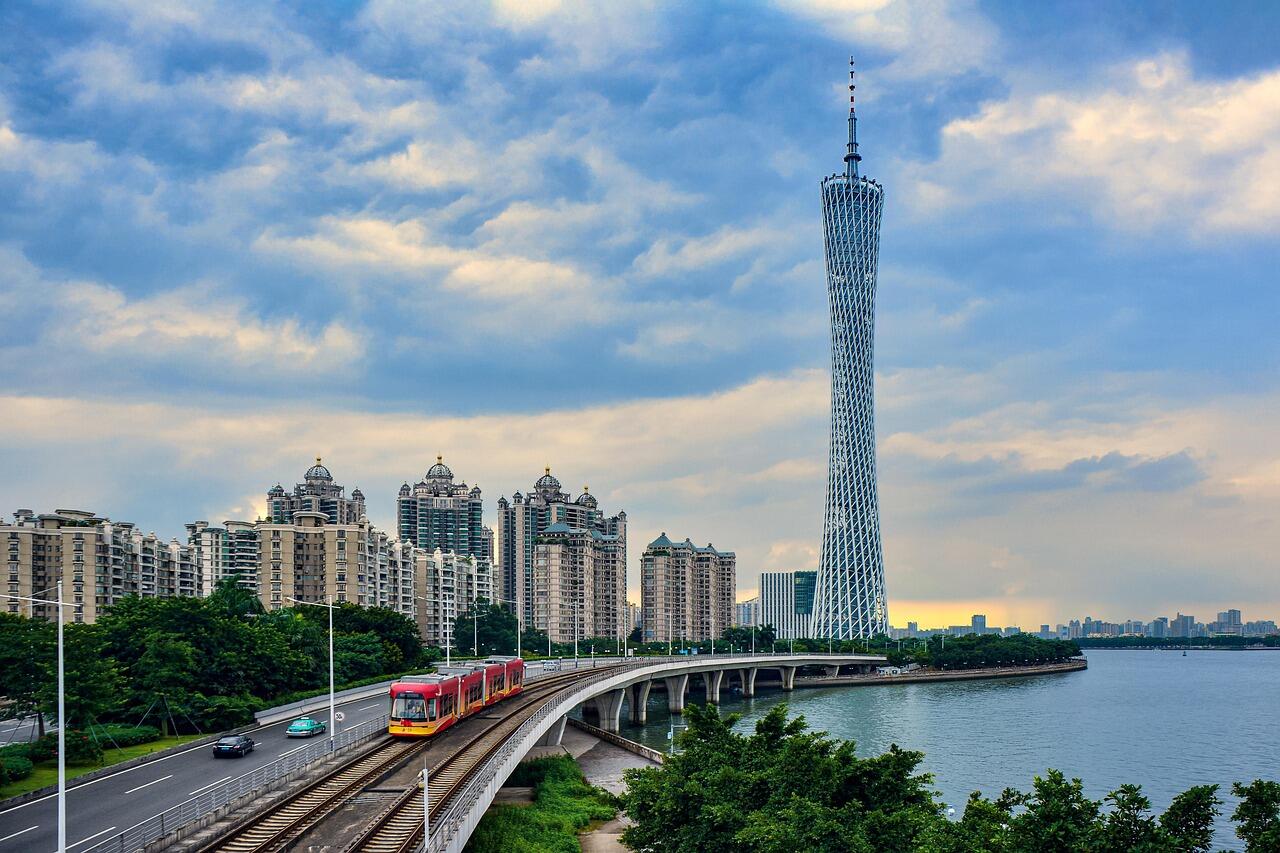 Torre de Cantón en Guangzhou, símbolo de las ciudades más importantes de China