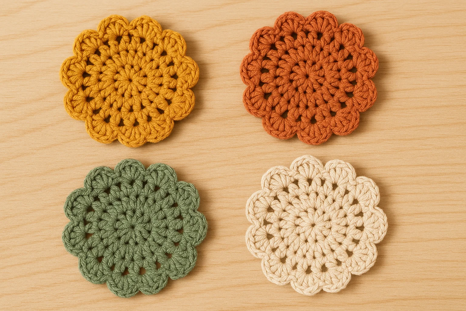 Posavasos y Salvamanteles en crochet