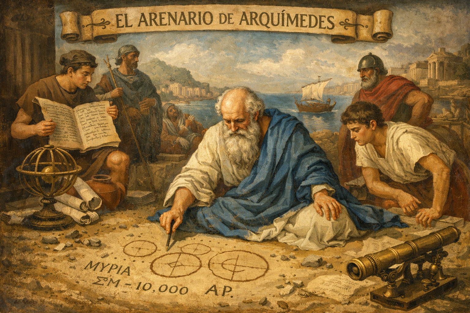 Arquímedes en su obra "El Arenario"