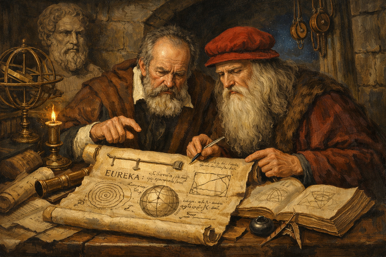 A través de los siglos, los grandes científicos y matemáticos como Galileo y Da Vinci estudiaron sus manuscritos para desarrollar sus propias teorías sobre el movimiento y la gravedad. Su influencia es el hilo conductor que une la geometría antigua con la física cuántica moderna.