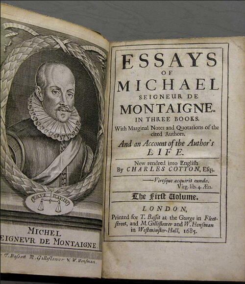 foto de los ensayos de Michel de Montaigne