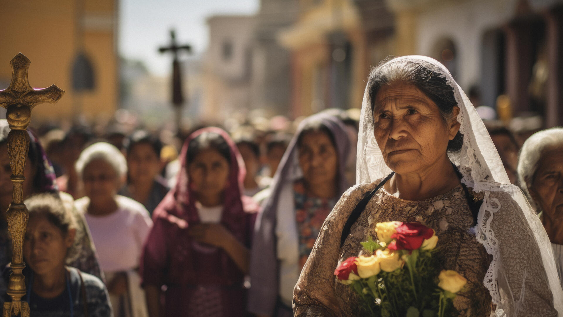 Vestimenta y música tradicional de los indios promesanos.
