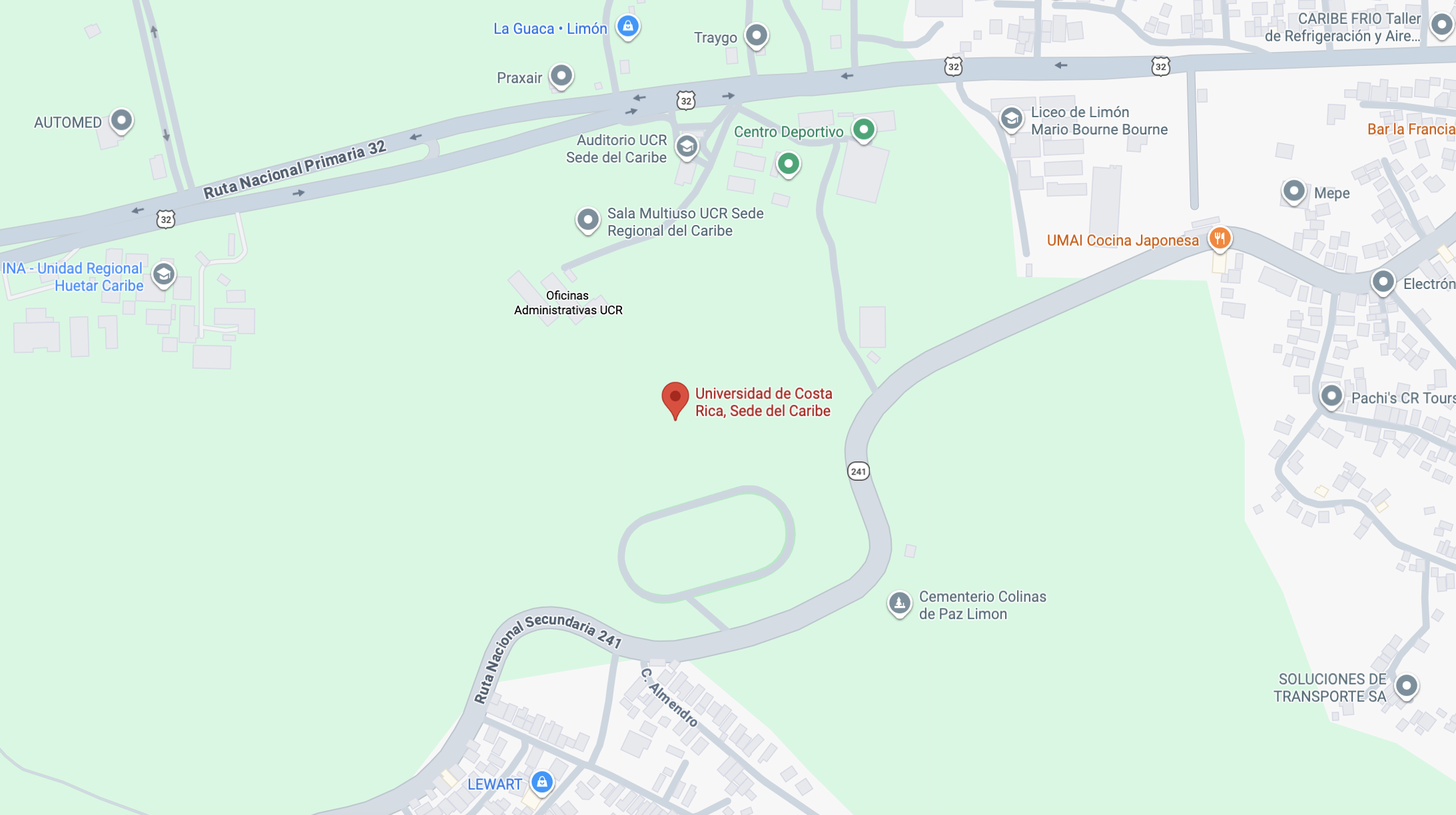 Ubicación en google del Preuniversitario de Artes Musicales 