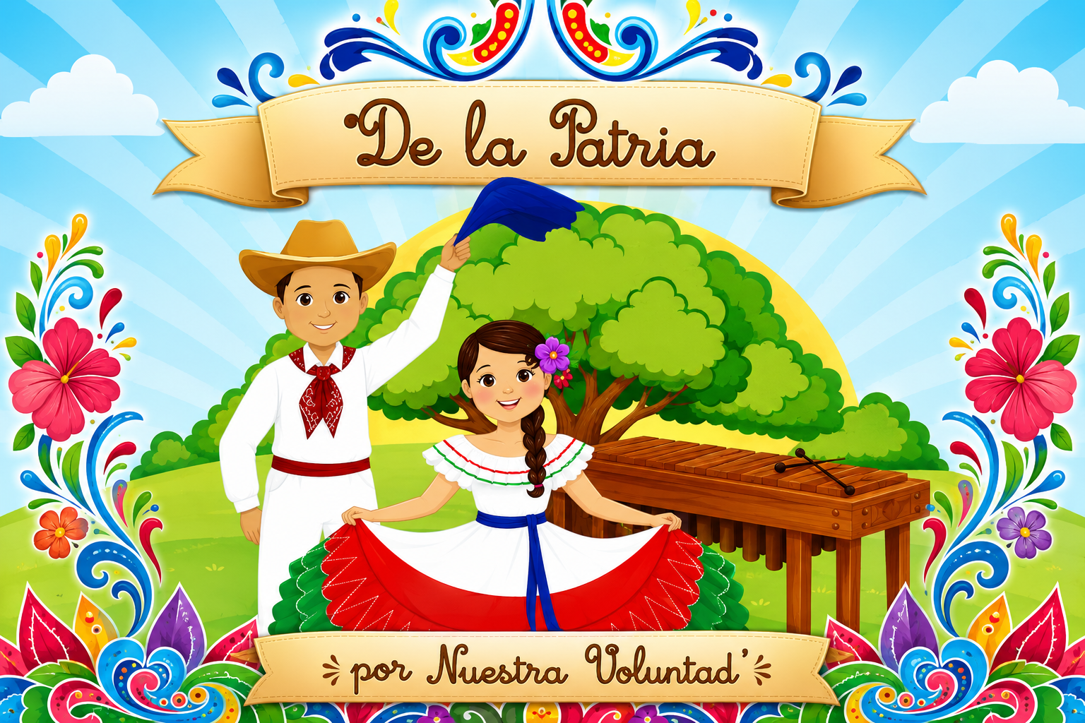 imagen animada del baile de Guanacaste