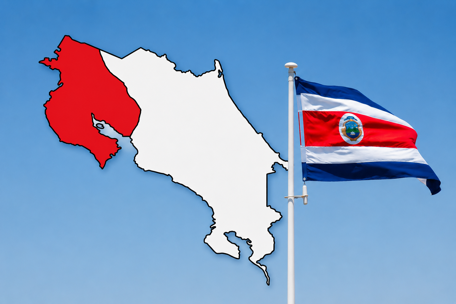 Mapa de Nicoya antes de la anexión