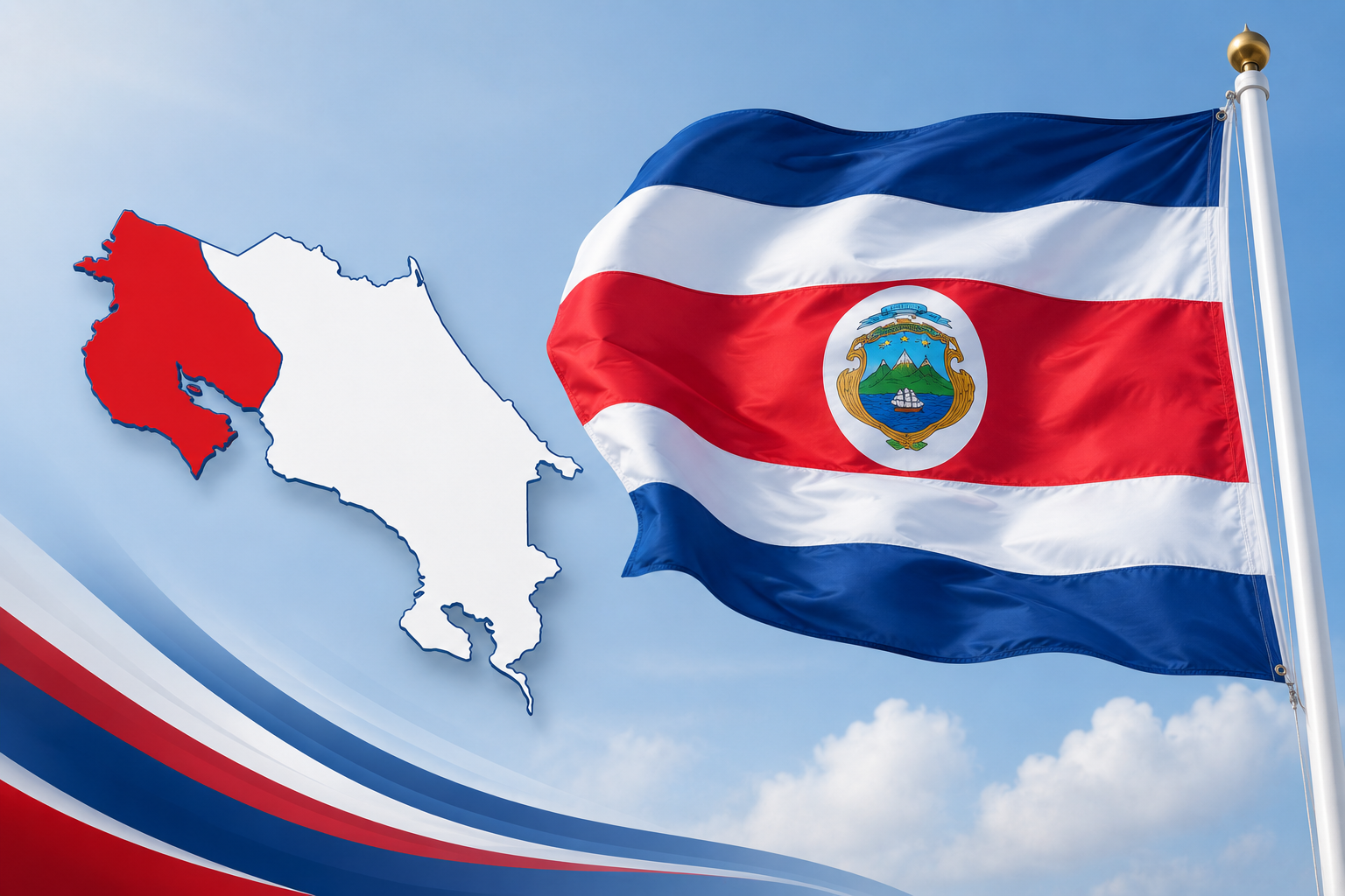 mapa de Costa Rica y Guanacaste