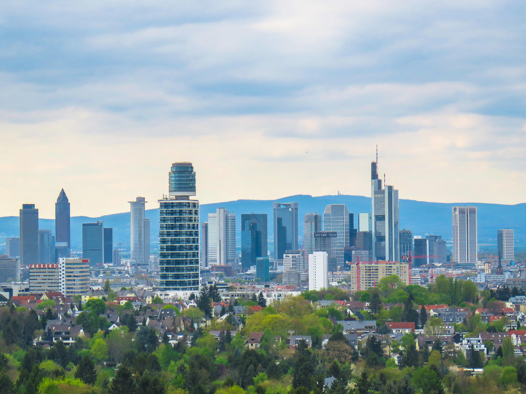 Die Skyline der Finanzmetropole Deutschlands.