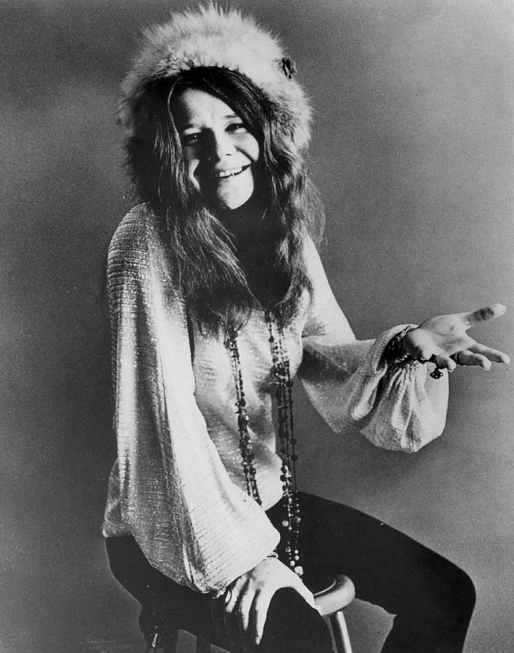 Die charismatische Sängerin Janis Lyn Joplin wurde 1995 posthum in die Rock and Roll Hall of Fame aufgenommen.