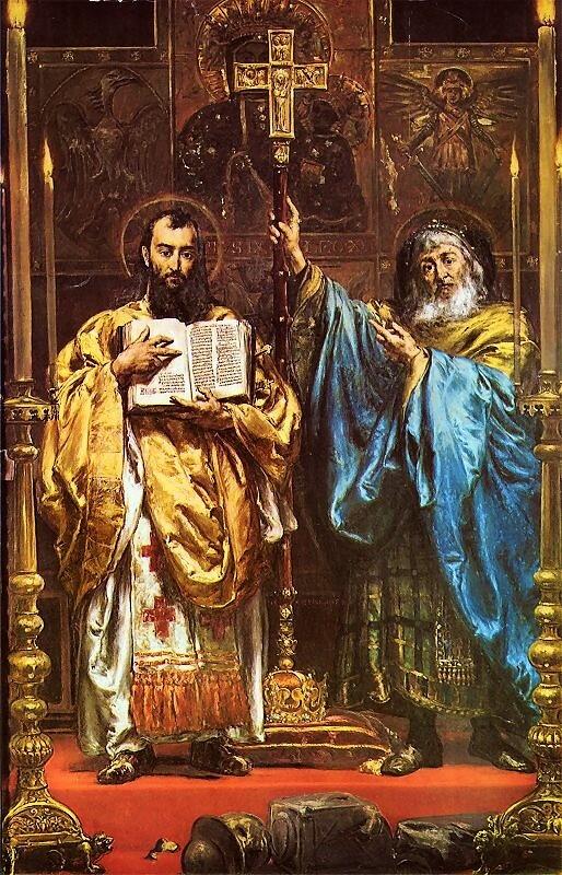 Ein Portrait von Kyrill und Method.