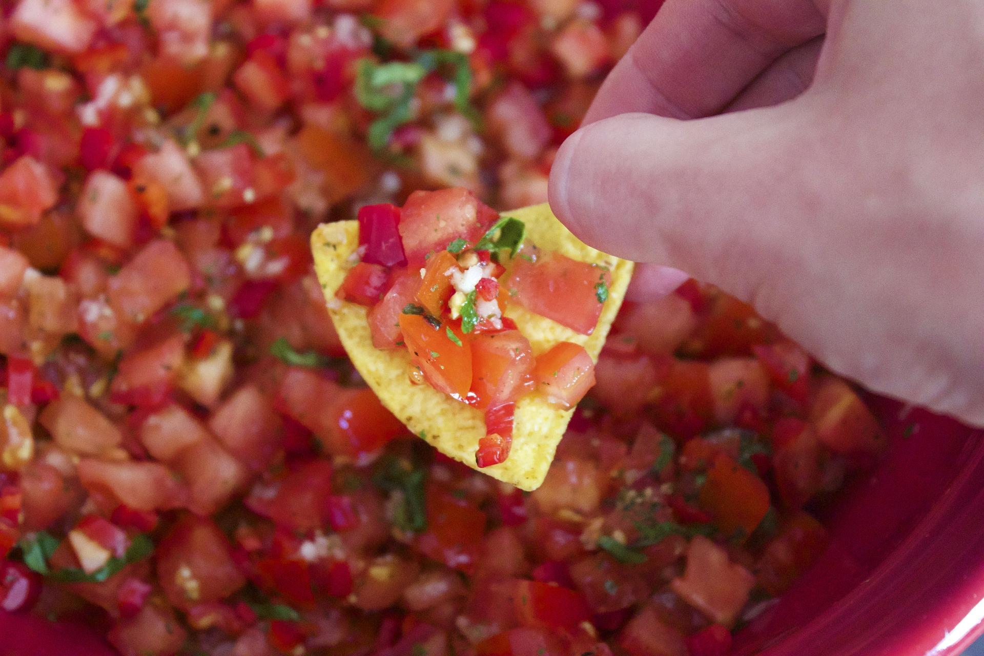 Die frische Salsa ist ein Standardrezept in Mexiko.