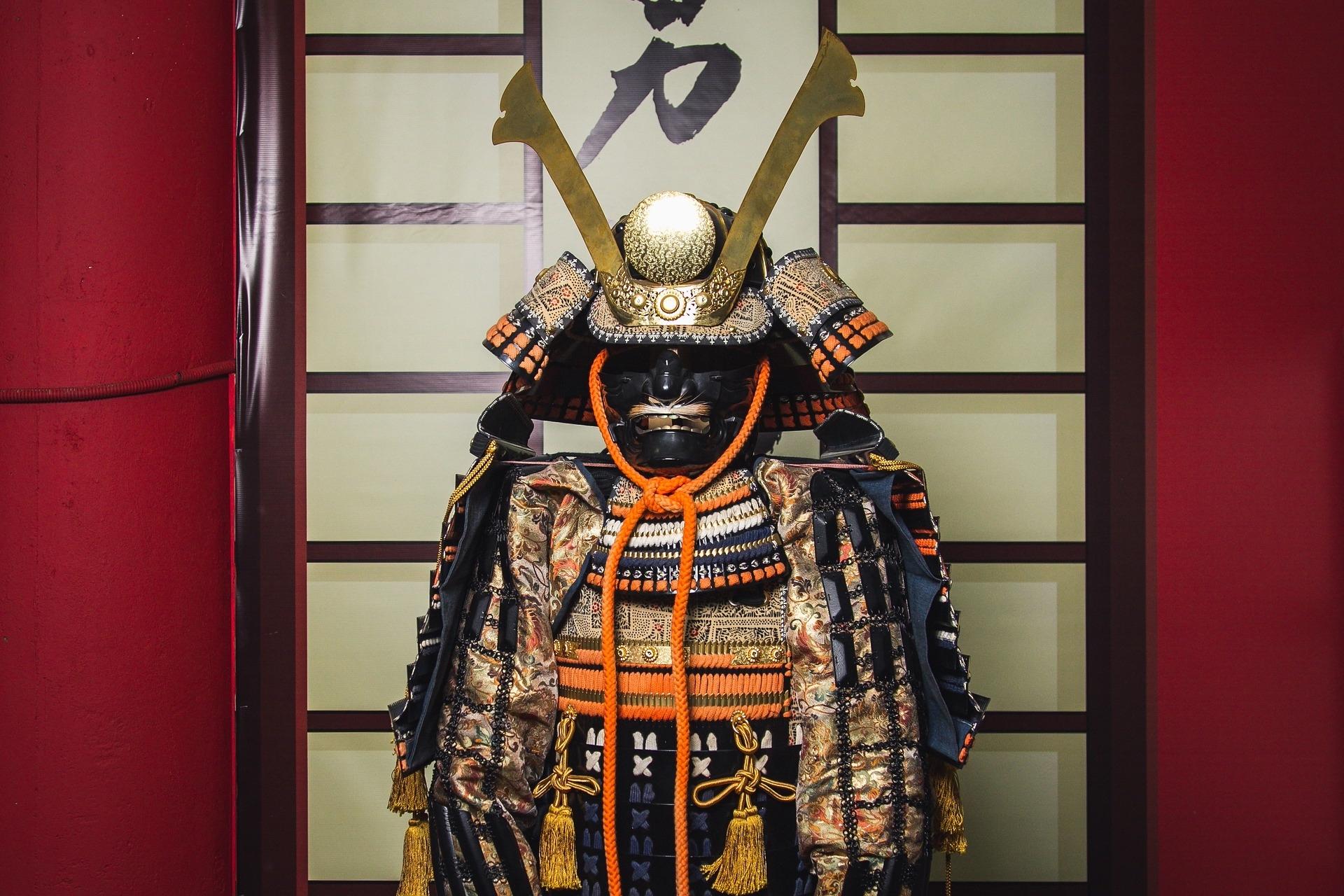 Samurai Krieger hatten eine stabile Rüstung.