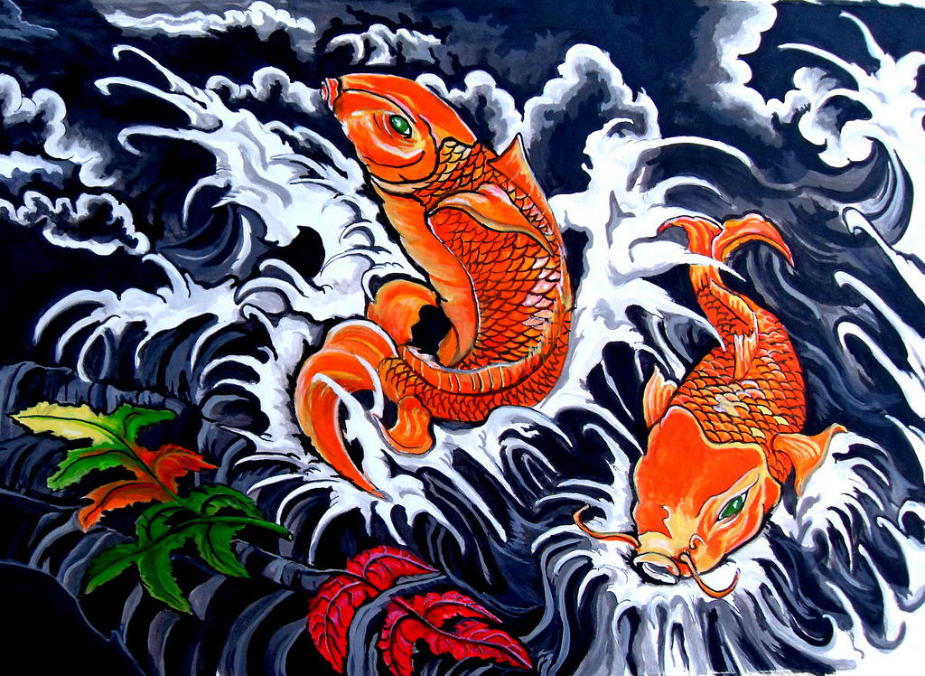 Der Koi Karpfen ist typisch Japanisch.