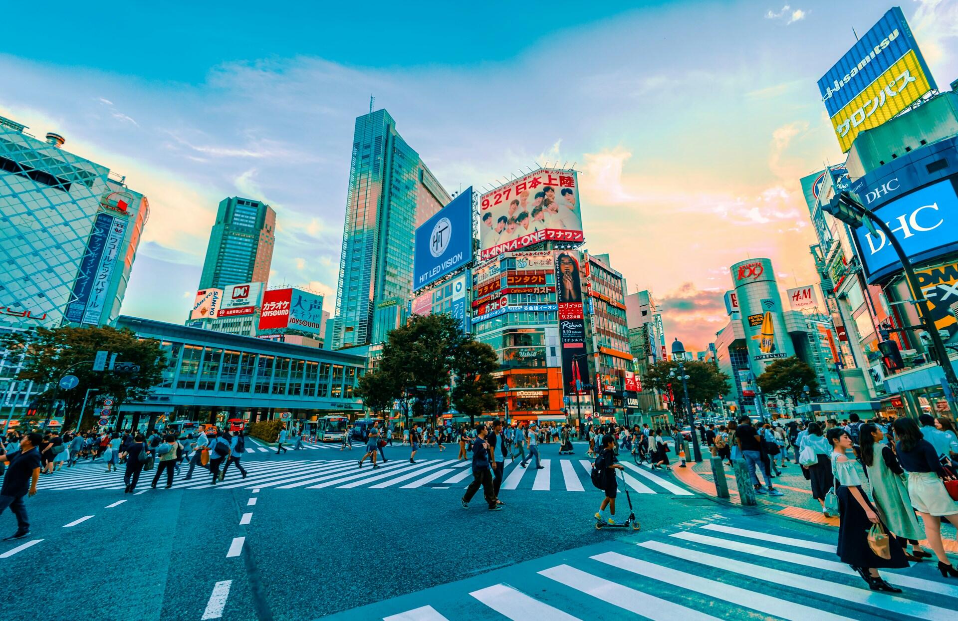 Bekannte Kreuzung in Tokio, Japan