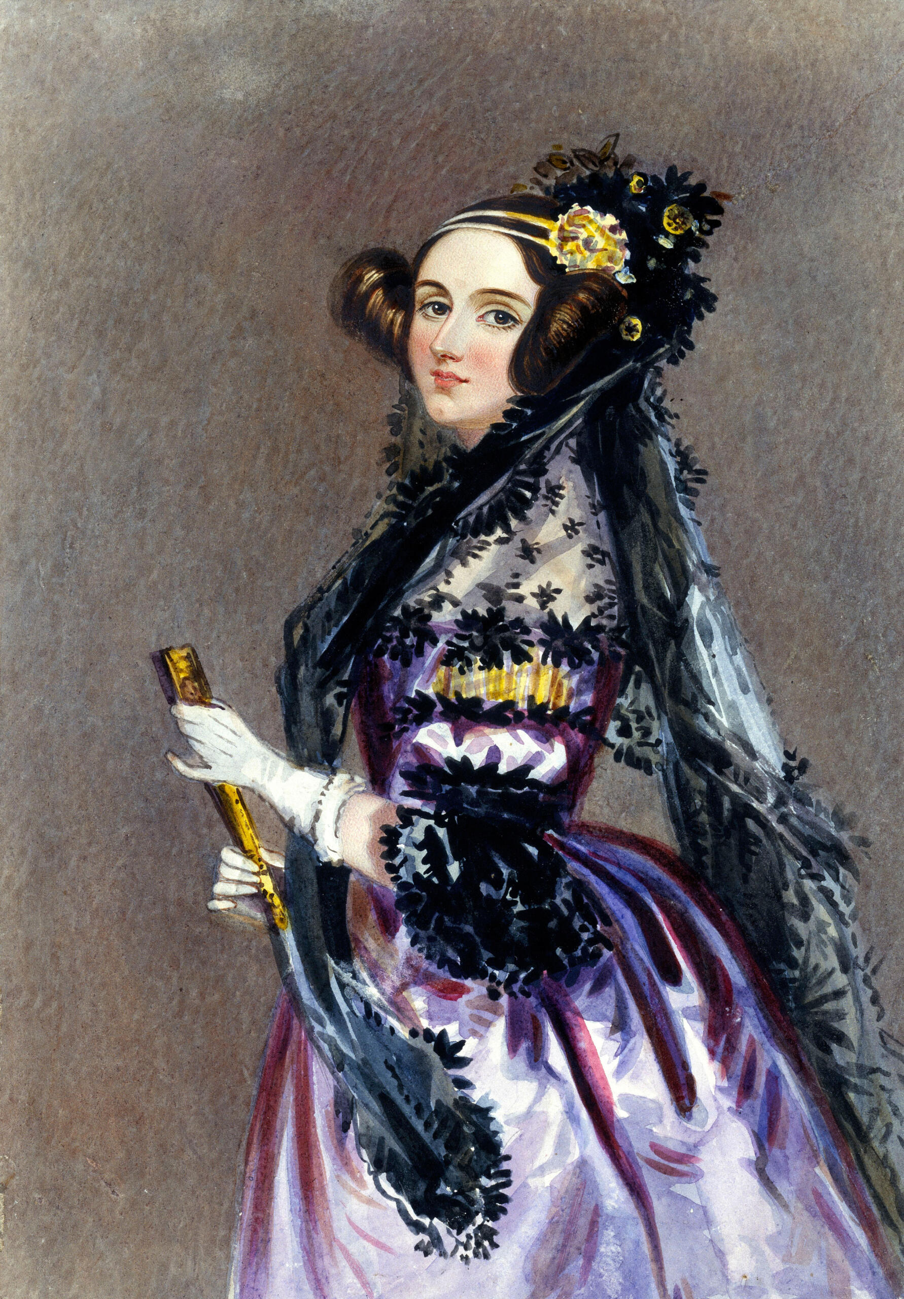 Ein Aquarell Portrait von Ada Lovelace.