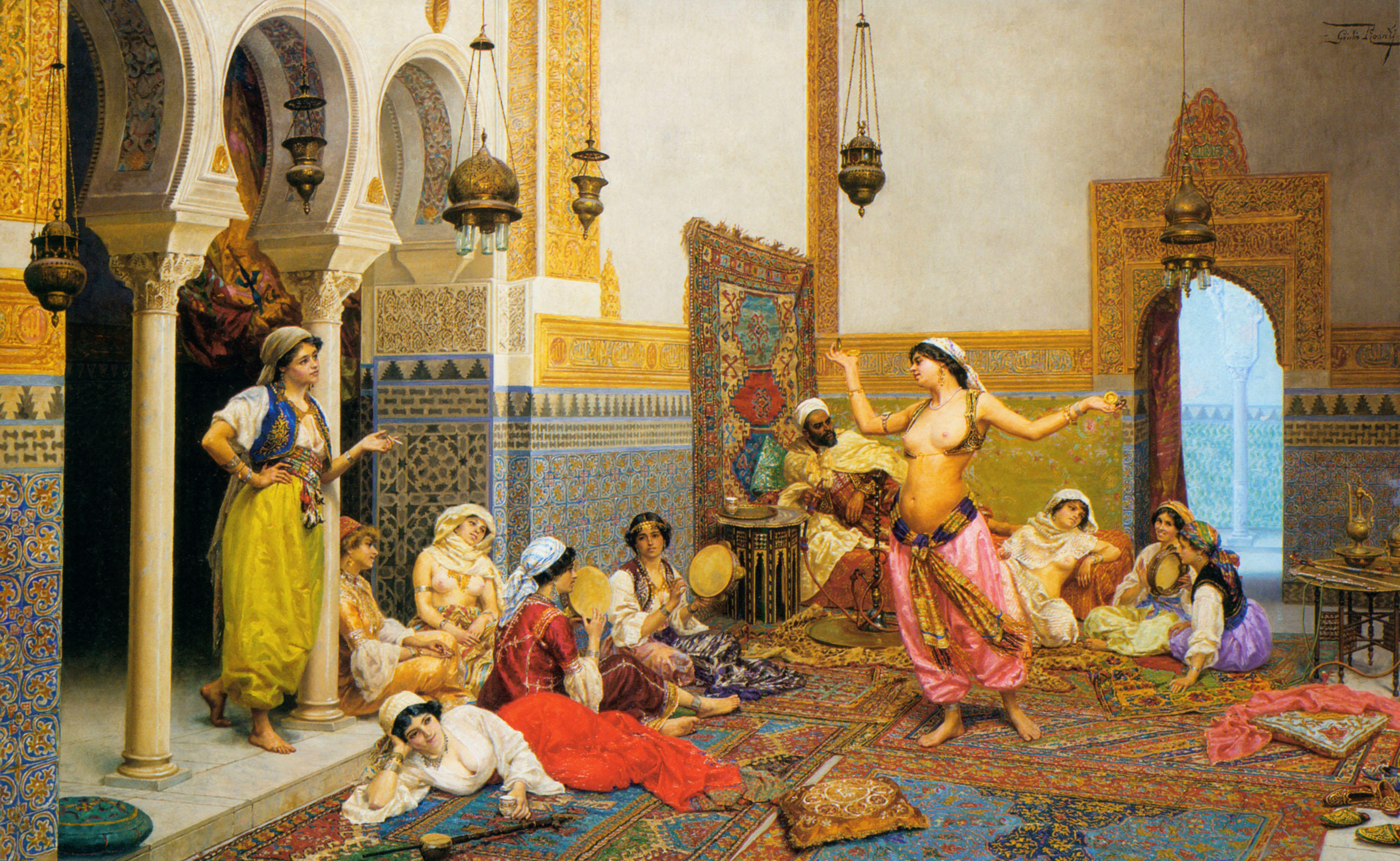 Kennst Du orientalistische Abbildungen von Bauchtänzerinnen?
