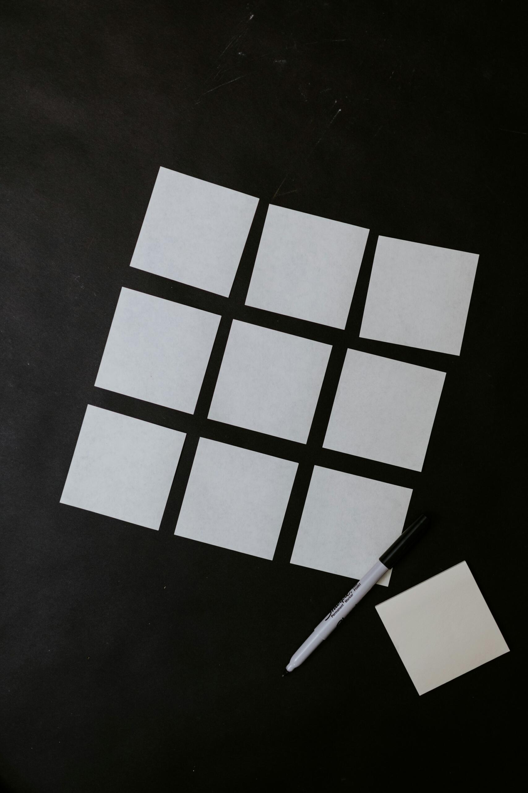 Ein paar leere Post its.