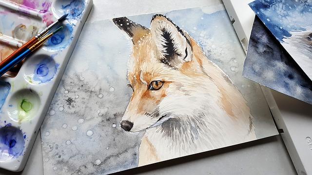 Mit Aquarellfarben kann man eine schöne Stimmung erzeugen.