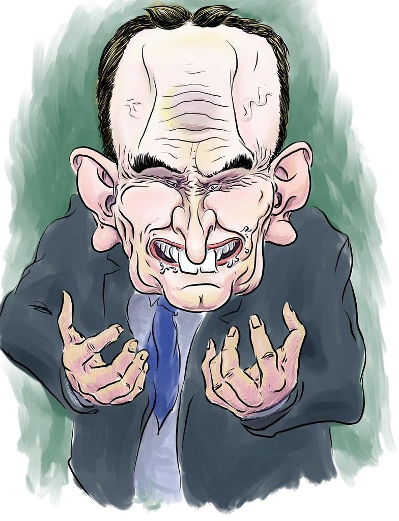 Karikaturen lenken ab.