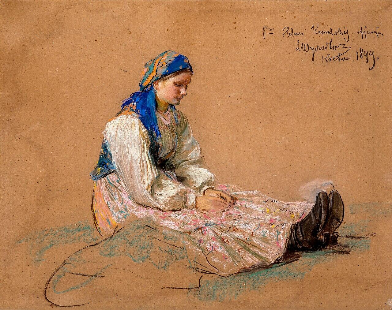 Ein Portrait einer Dame von Leon Wyczółkowski.