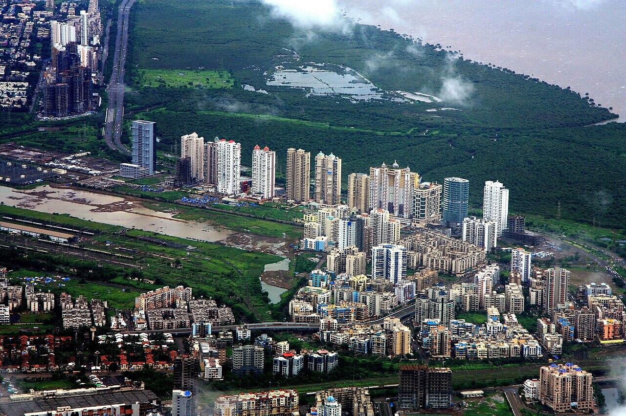 Die Skyline von Navi Mumbai.
