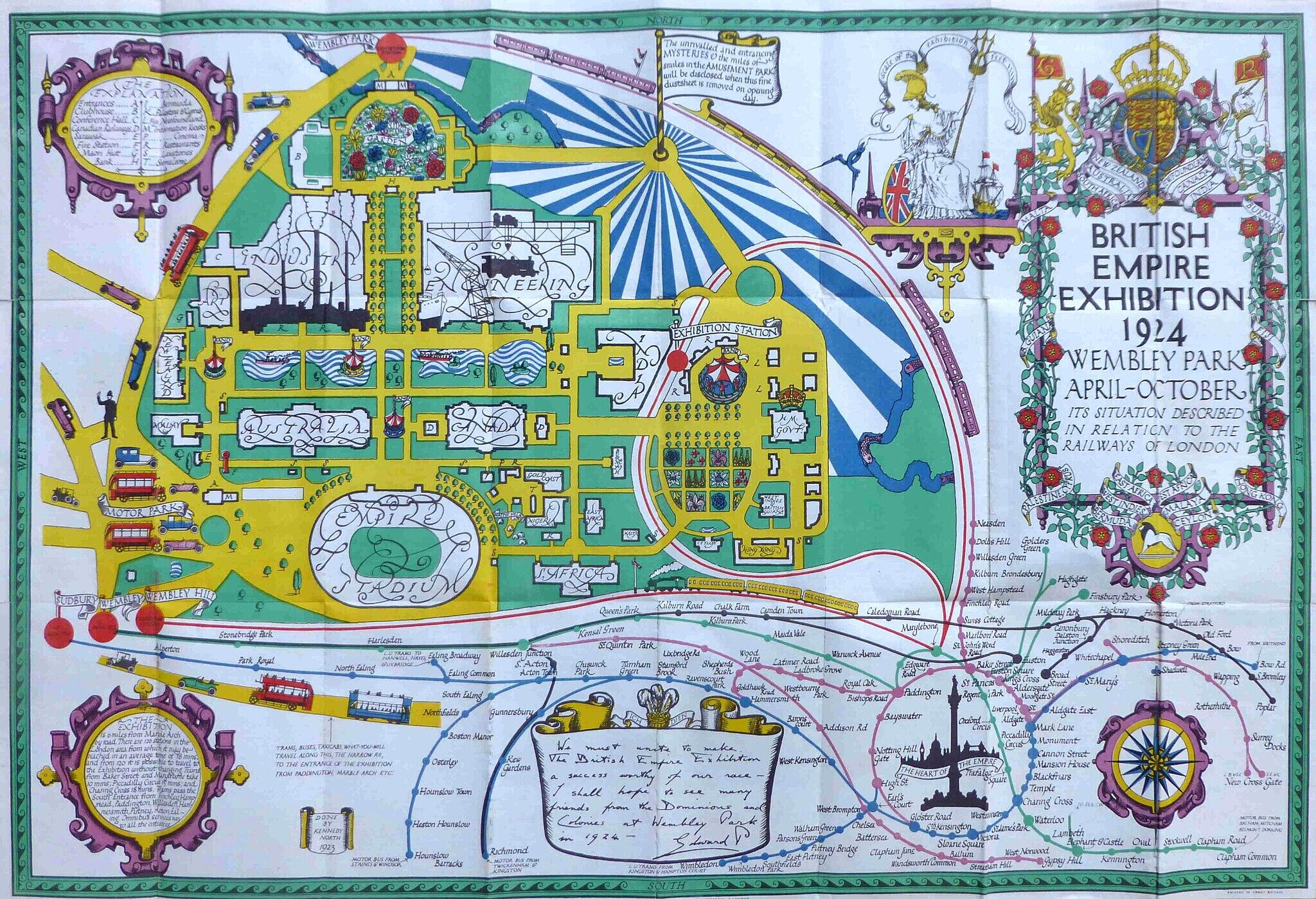 Plan der British Empire Exhibition von 1924 von Stanley Kennedy North.