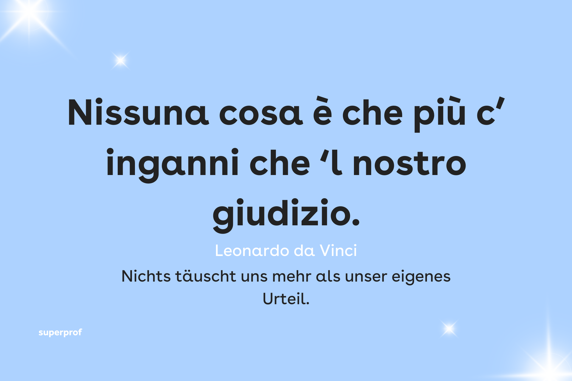 Nichts täuscht uns mehr als unser eigenes Urteil.