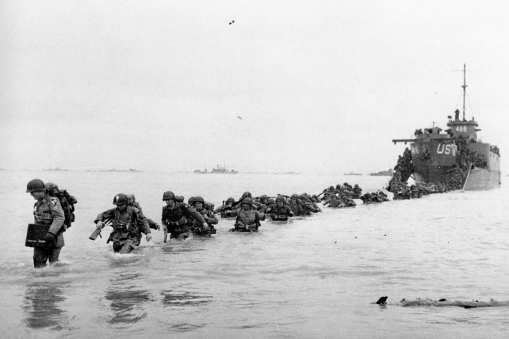 D-Day Amerikaner landen in der Normandie