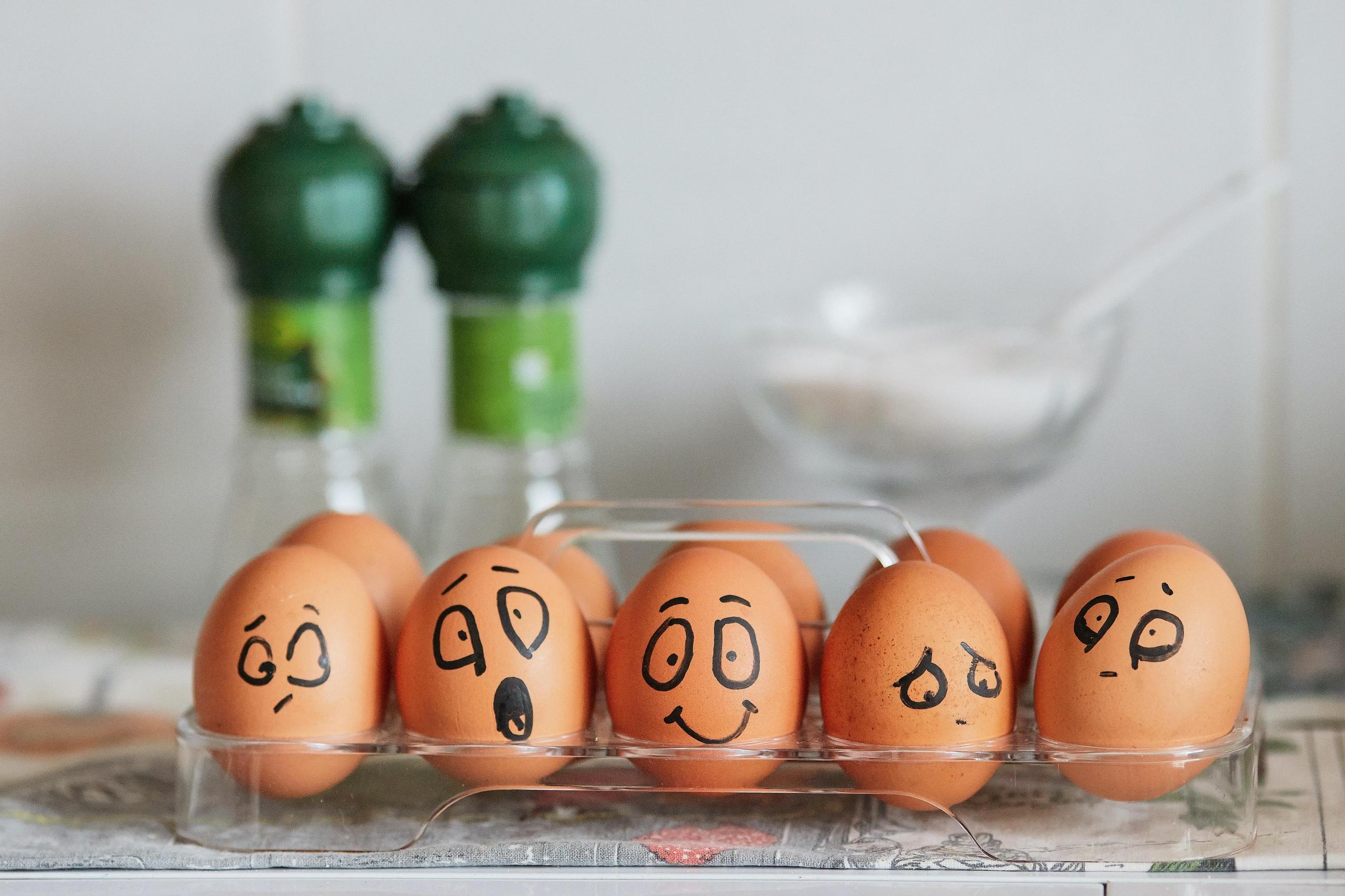 Eier sind gesund und proteinhaltig.